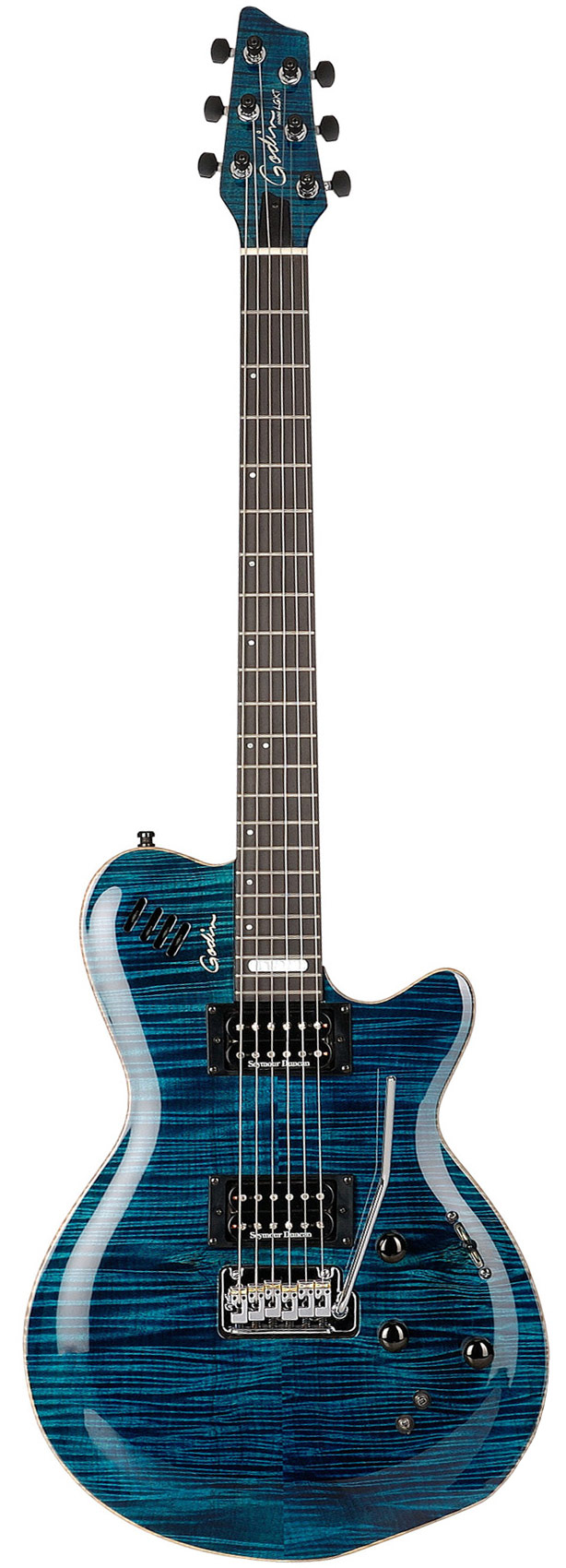Godin LGXT Trans Blue Flame AA | guitarguitar