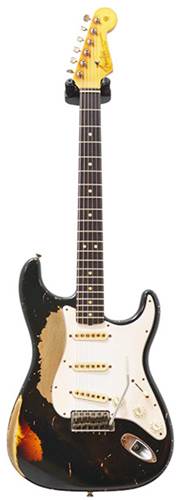 Fender Custom Shop 1963 Strat Heavy Relic Black over 3 Tone Sunburst Master Built by John Cruz 