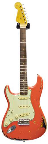 Fender Custom Shop Michael Landau Signature 1963 Relic Strat Fiesta Red over 3 Tone Sunburst Master Built by Jason Smith LH