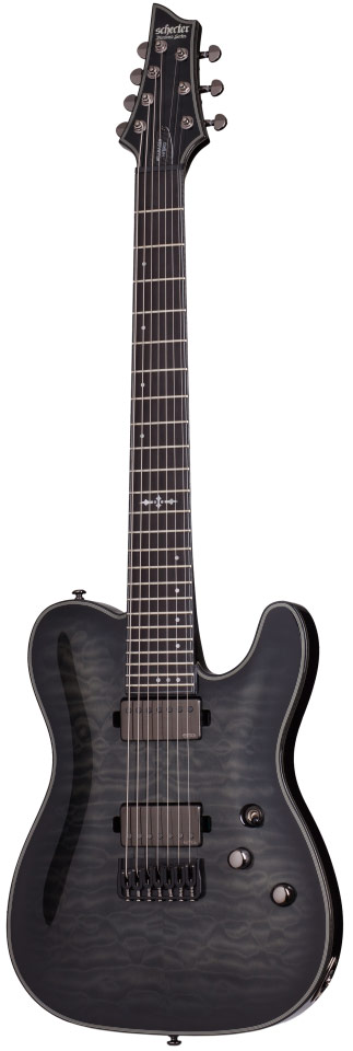Schecter Hellraiser Hybrid PT-7 Trans Black Burst