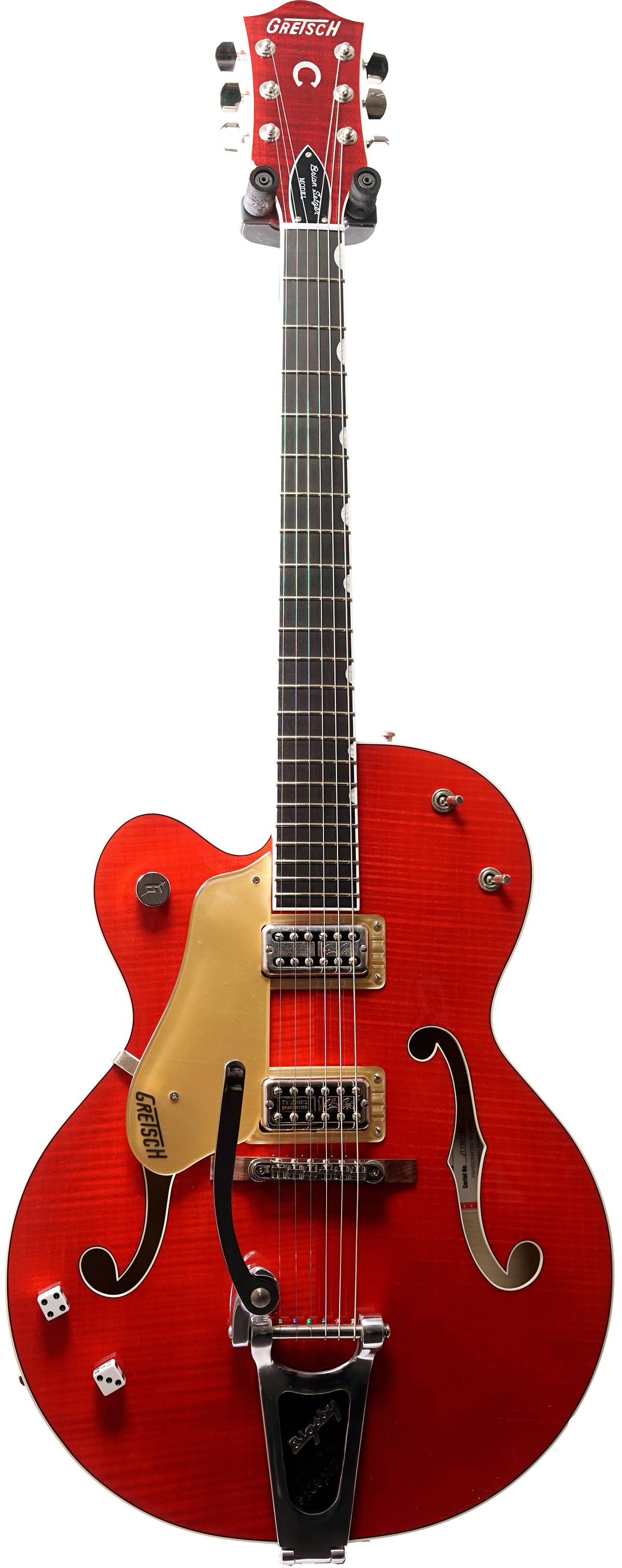 Gretsch G6120SSU-LH Brian Setzer Nashville with Bigsby Left-Handed TV Jones Setzer Pickups Tiger Flame Maple