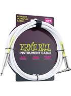 Ernie Ball 6049 10ft/3m Angled White Instrument Cable
