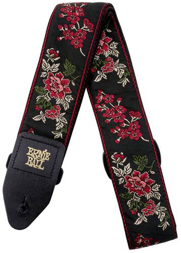 Ernie Ball 4142 Red Rose Jacquard Strap