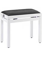 Stagg PB39 Matt White Piano Bench with Velvet Top