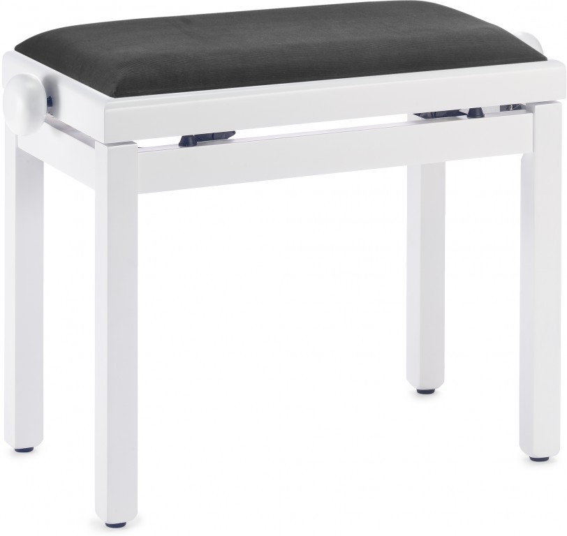 Stagg PB39 Matt White Piano Bench with Velvet Top