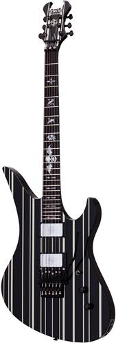Schecter Synyster Custom Gloss Black w/Silver Pin Stripes Schecter Synyster Custom Gloss Black w/Silver Pin Stripes