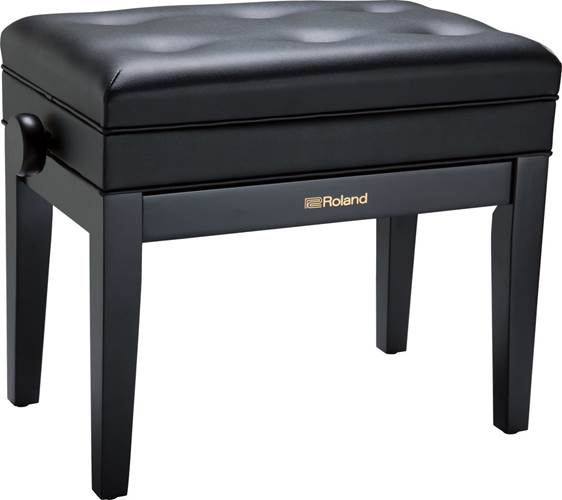Roland RPB-400BK Adjustable Cushioned Piano Bench Satin Black 