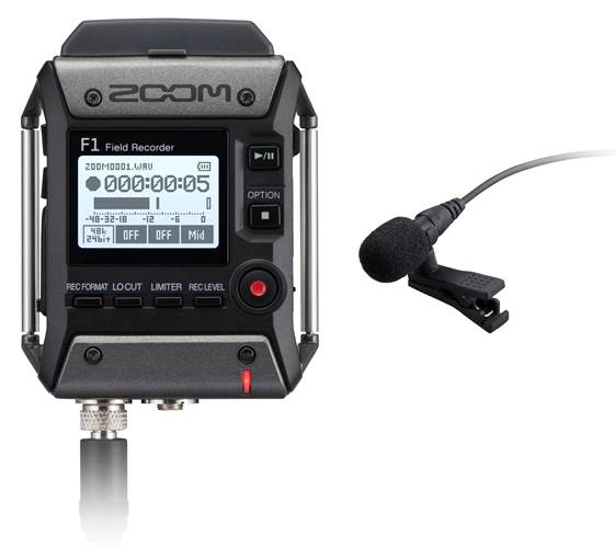 Zoom F1-LP Field Recorder with Lavalier Mic Zoom F1-LP Field Recorder with Lavalier Mic