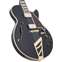D'Angelico Excel SS Stairstep Black w/ Gold Hardware Front View