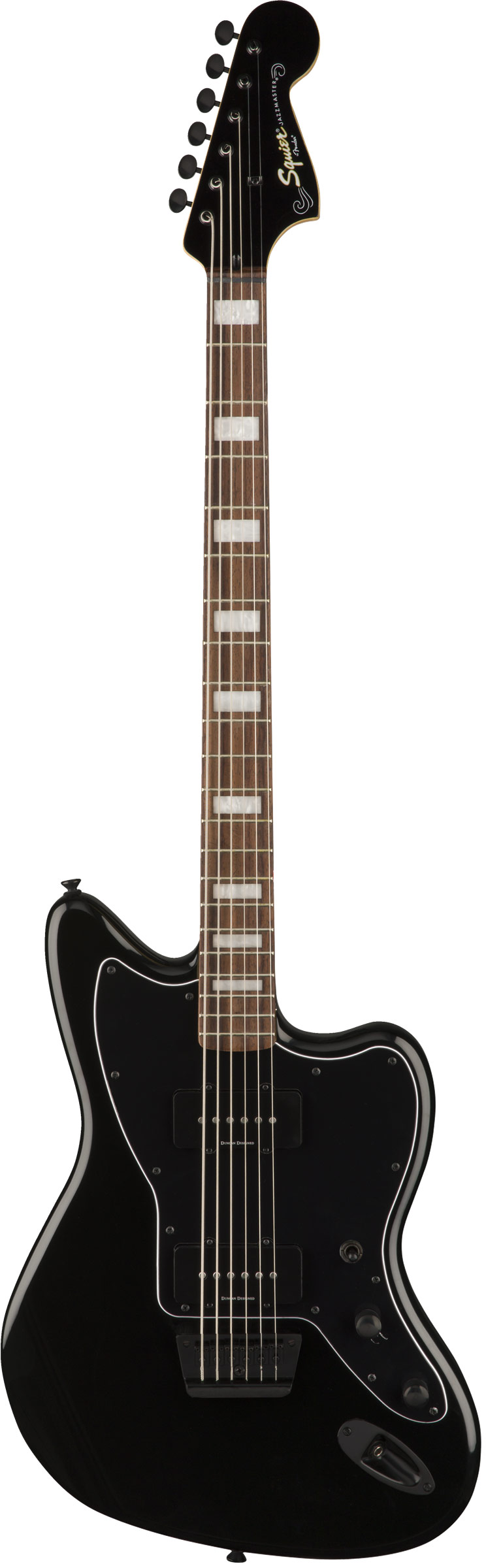 Squier Deluxe Baritone Jazzmaster Blacktop IL