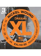 D'Addario EXL110-3D Regular Light Multi Pack 10-46