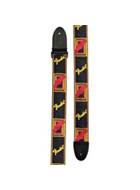 Fender Strap 2 Monogrammed Black/ Yellow/ Red