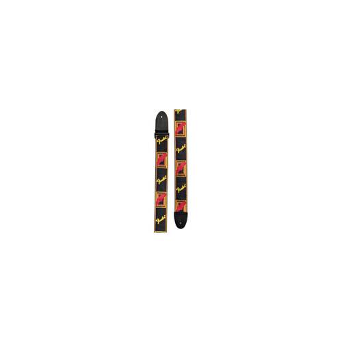 Fender Strap 2 Monogrammed Black/ Yellow/ Red