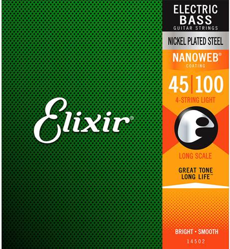 Elixir Nanoweb Bass String Set Gauge 045-100