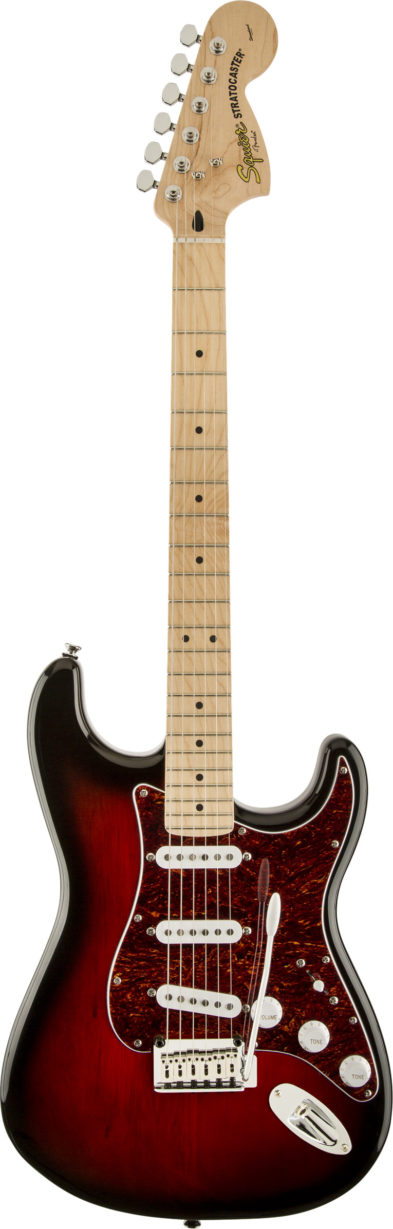 Squier Standard Strat Antique Burst MN Tortoise Plate