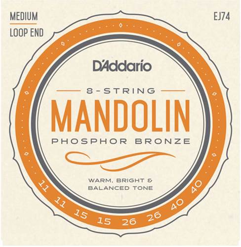 D'Addario EJ74 Mandolin Phosphor Bronze Medium