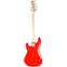 Squier Bronco Bass Torino Red Maple Fingerboard Back View