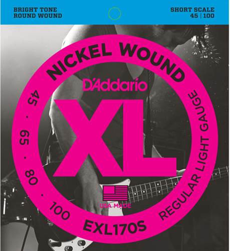 D'Addario EXL170S 45-100 Short Scale Nickel Wound