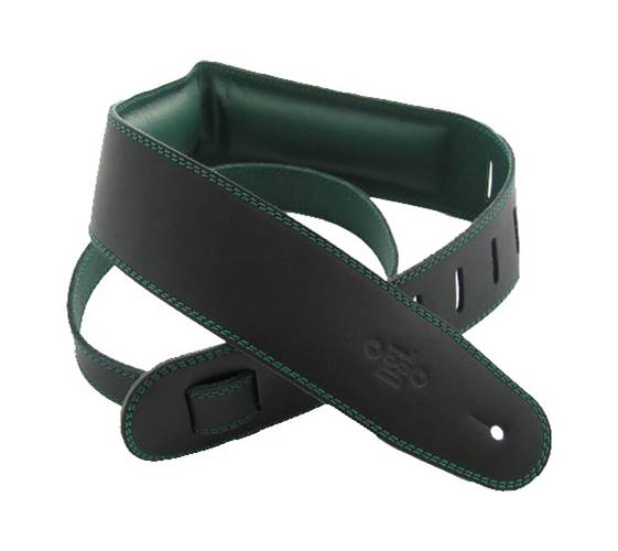 DSL GEG25-15-7 Leather 2.5 inch Black with Green Backing