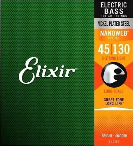 Elixir Nanoweb Long Scale Bass 5 String Set Gauge 045-130