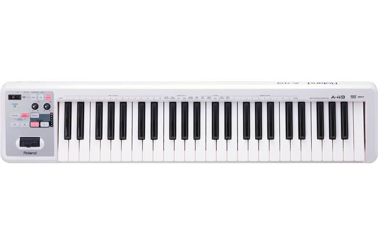 Roland A-49-WH White USB MIDI Controller Keyboard White