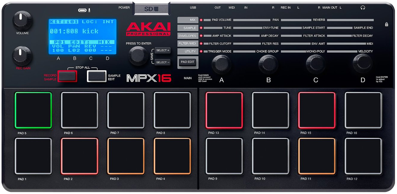 Akai Professional MPX16 Sampler | guitarguitar