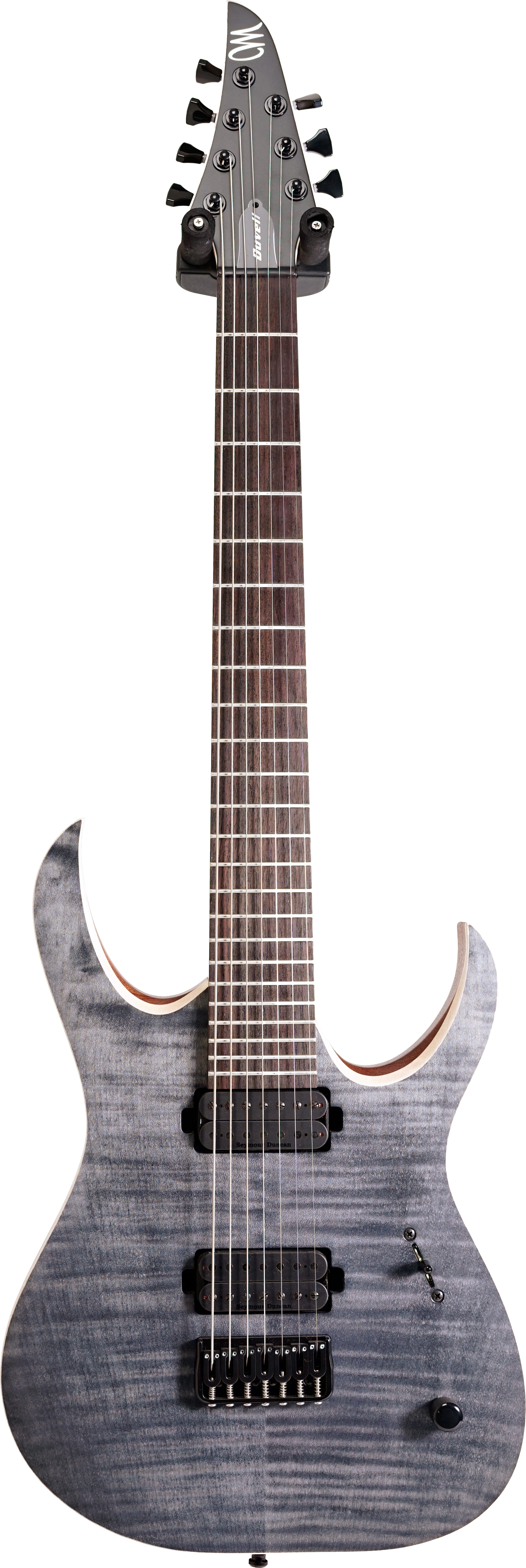 Mayones Duvell 7 Standard Trans Graphite Matt Finish Flame Maple 