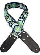 DSL JAC20-FAIR-BLUE Jacquard 2" Black Base With Blue Green White
