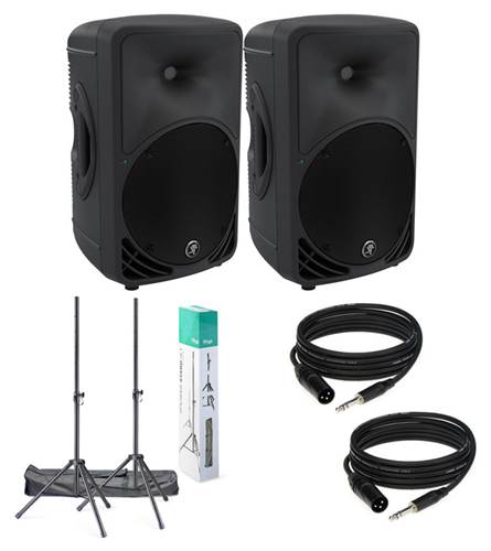 Mackie SRM450 v3 Bundle Inc. Speaker Stands and Cables