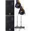 Yamaha DXR12 Bundle including stands and cables Front View