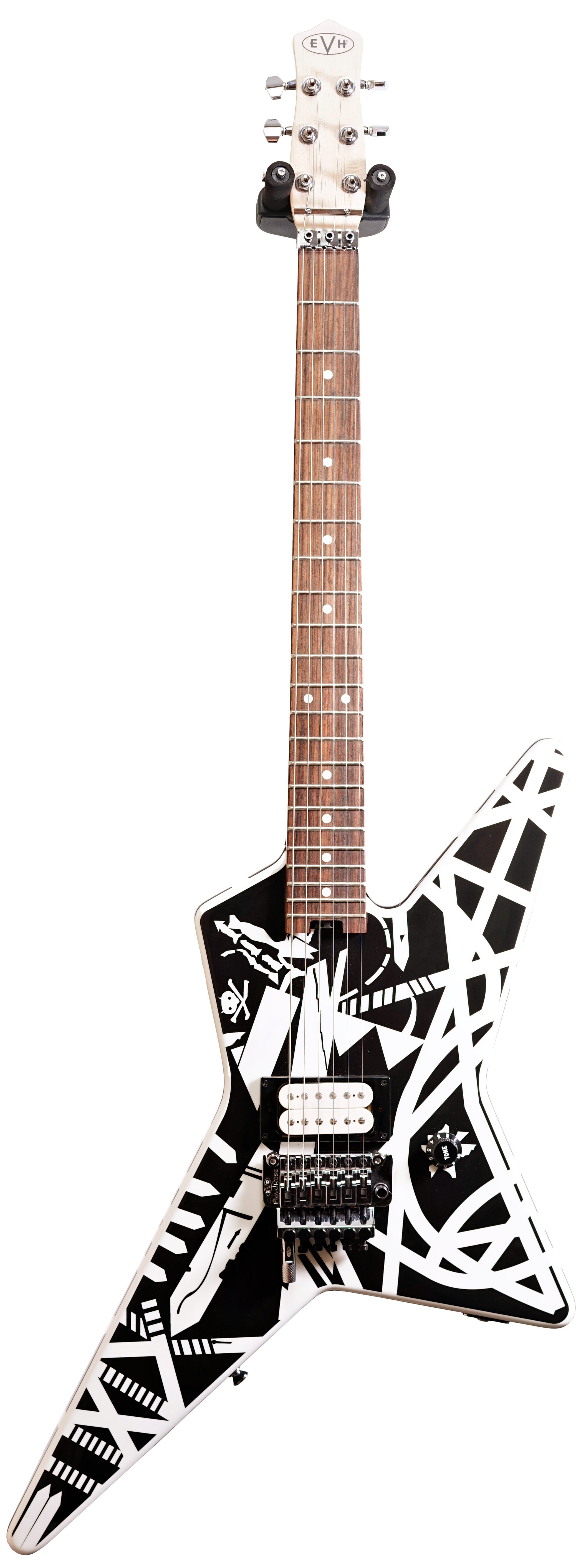 EVH EVH Striped Series Star Rosewood Fingerboard Black and White