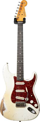 Fender Custom Shop 1963 Strat Heavy Relic Olympic White Over Shoreline Gold Master Built by John Cruz #JC3658