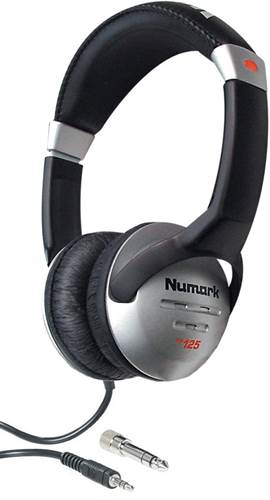 Numark HF125 Headphones and Adapter