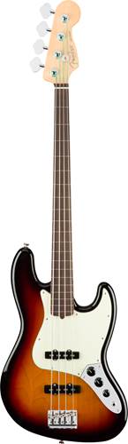 Fender American Pro Jazz Bass Fretless Rosewood Fingerboard 3 Tone Sunburst