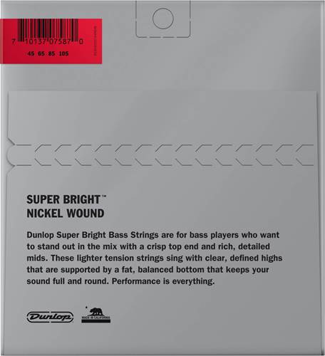 Dunlop DBSBN45105 Bass Medium Superbright Nickel 45-105 Dunlop DBSBN45105 Bass Medium Superbright Nickel 45-105