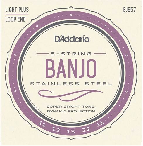 D'Addario EJ57 Custom Medium 5-String Banjo 11-22