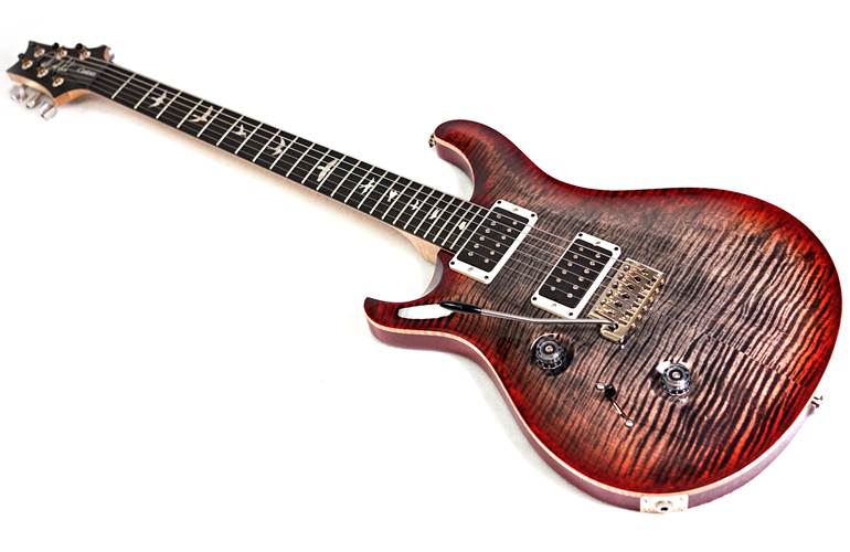 PRS Ltd Edition Wood Library Custom 24 Left Hand Charcoal Cherryburst Flame Maple Hand Picked 10 Top #245091