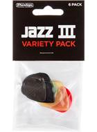 Dunlop Variety Pack Jazz III - Player Pack 6 Plectrum