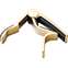 Dunlop Capo Trigger Acoustic Curved Gold Front View