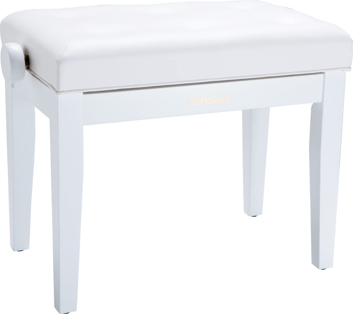 Roland RPB-300WH Adjustable Cushioned Piano Bench Satin White 