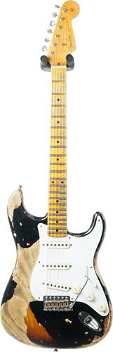 Fender Custom Shop 57 Heavy Relic Strat Black over 2 Tone Sunburst #CZ534777