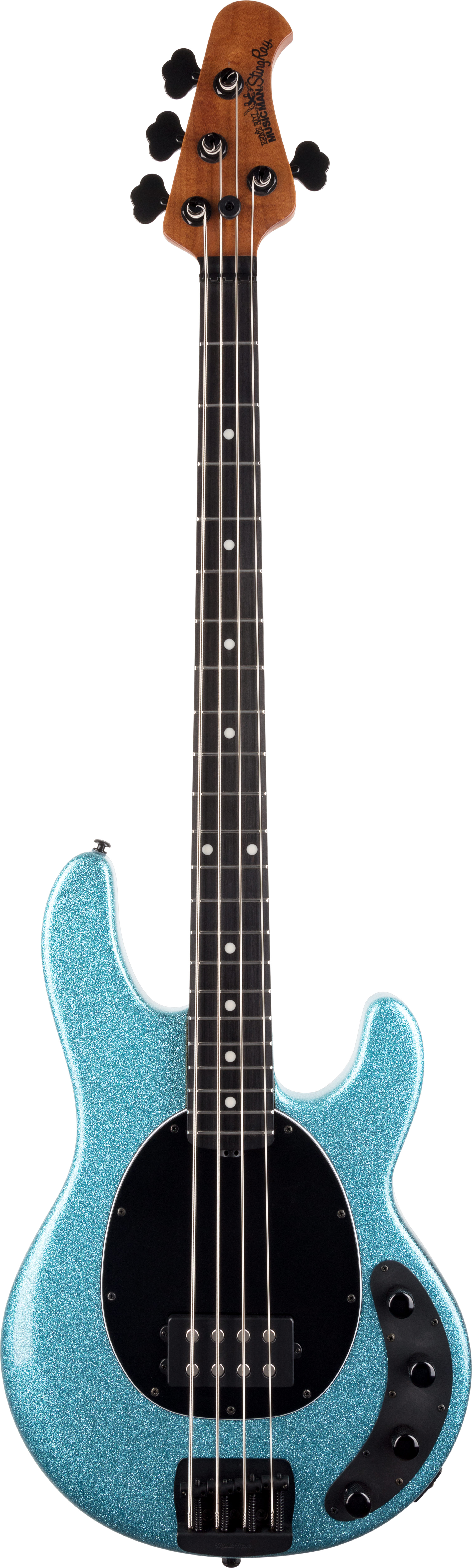 Music Man StingRay Special Aqua Sparkle Roasted Maple/Ebony Black