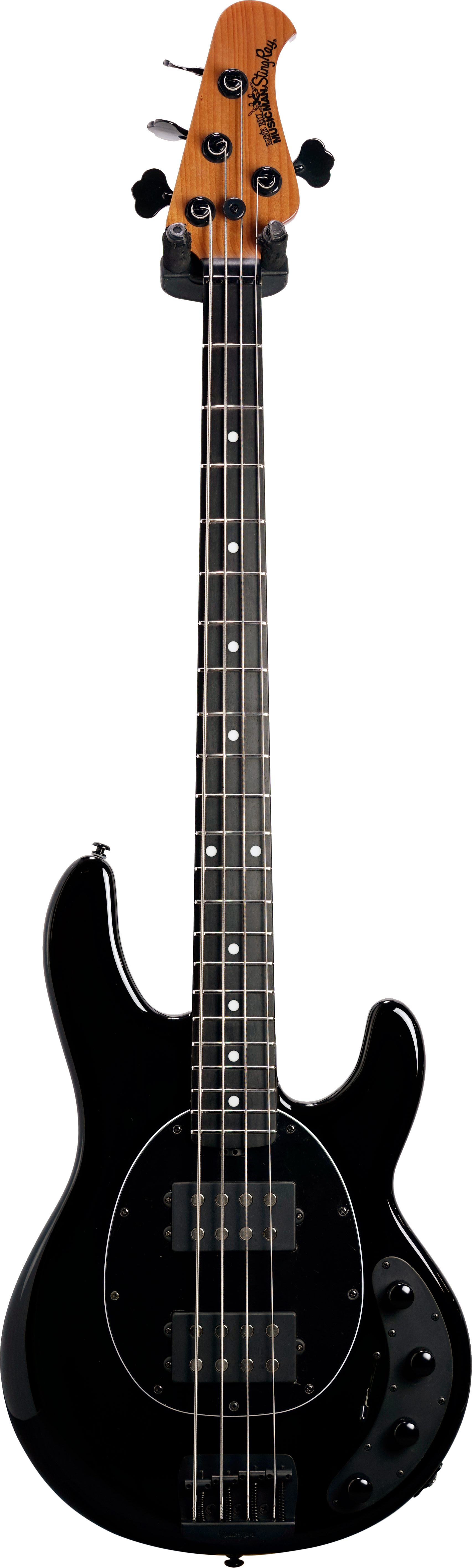 Music Man StingRay HH Jet Black Roasted Maple/Ebony Black