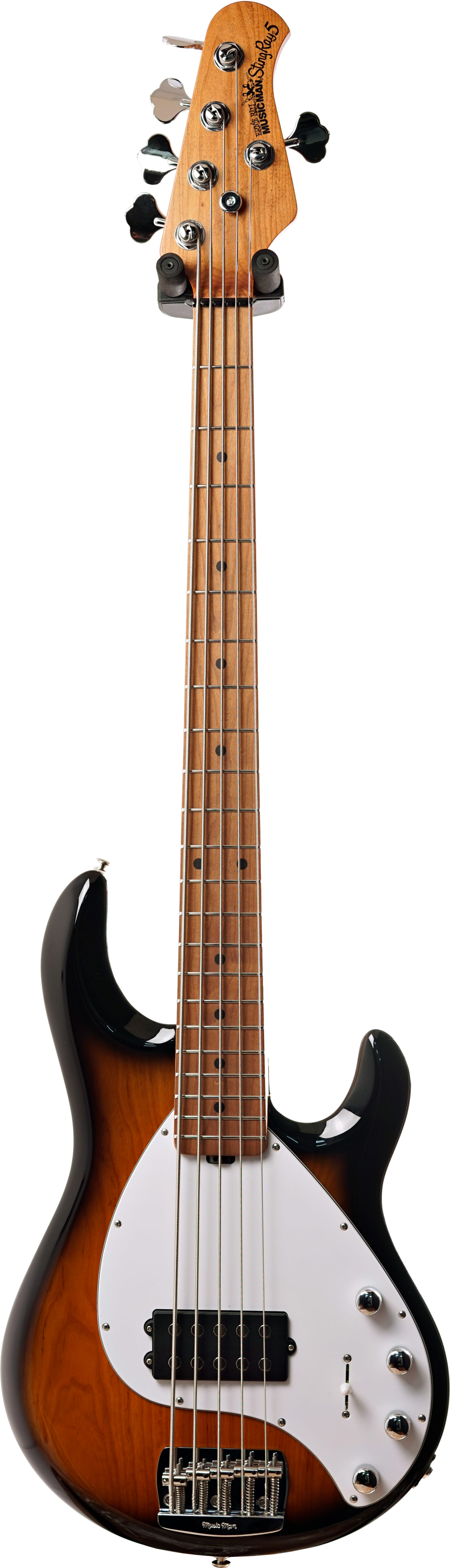 Music Man StingRay5 Special Vintage Tobacco Roasted Maple/Maple White