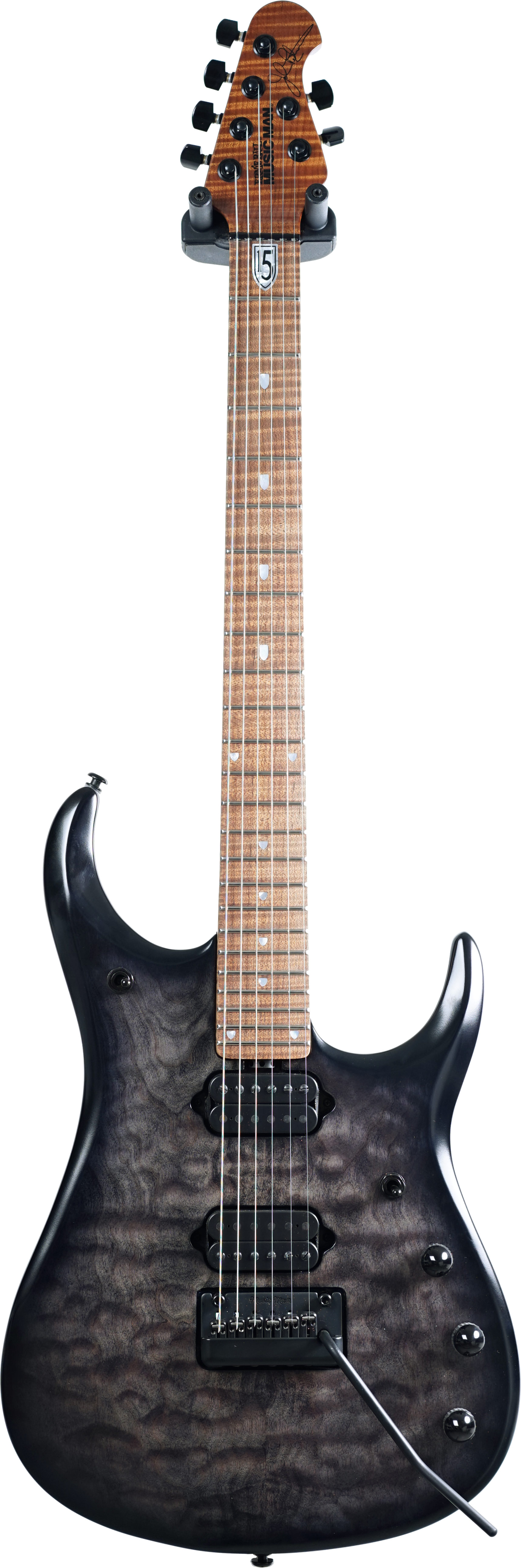 Music Man JP15 Trans Black Quilt Figured Roasted Maple
