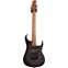 Music Man JP15 7 String Trans Black Flame Roasted Maple No Pickguard Front View