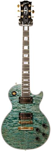 Gibson Custom Shop Les Paul Custom Quilt Ocean Blue Gold Hardware #CS703472