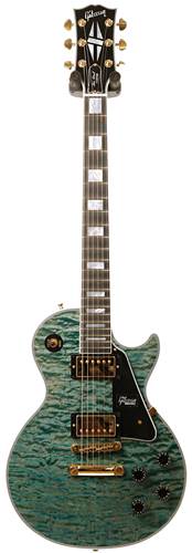 Gibson Custom Shop Les Paul Custom Quilt Ocean Blue Gold Hardware #CS703470
