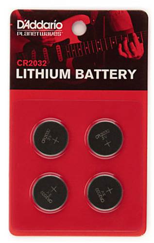 Planet Waves PW-CR2032-04 CR2032 Lithium Battery, 4-pack
