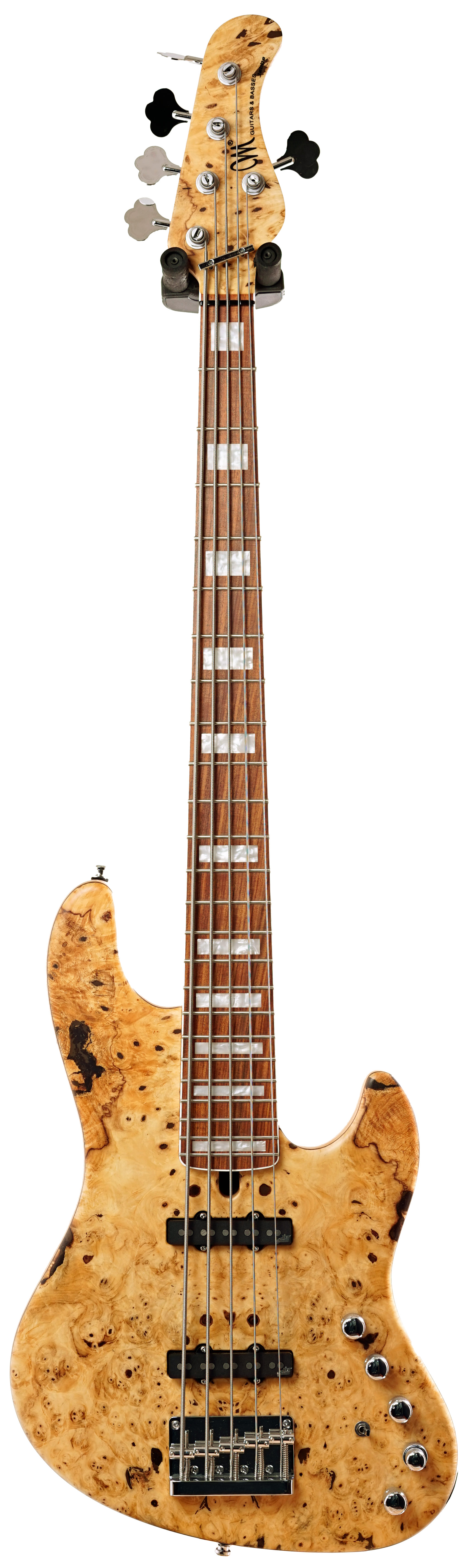 Mayones Jabba Custom 5 Buckeye Burl Trans Natural Satine Finish